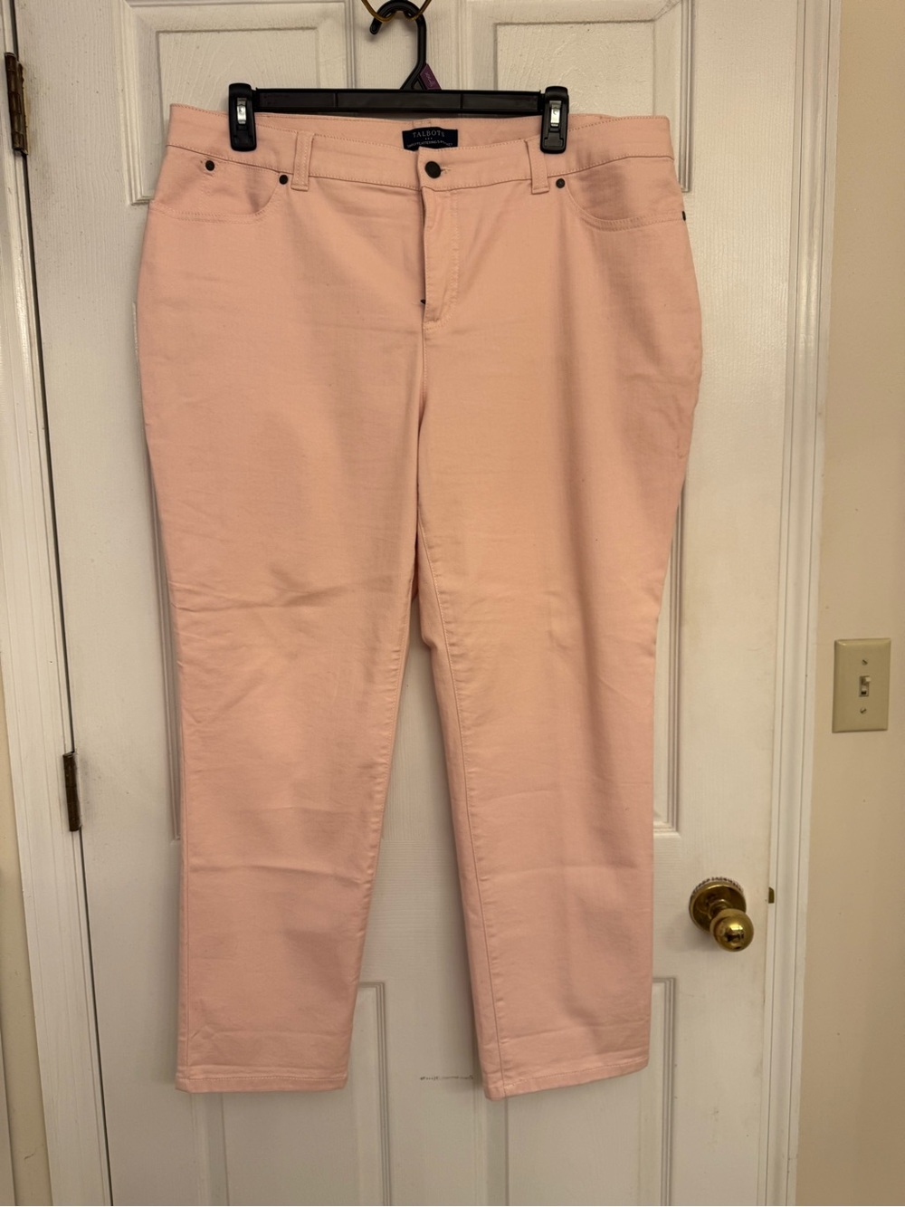 Talbots Blush Pink Simply Flattering 5-pocket straight leg pant